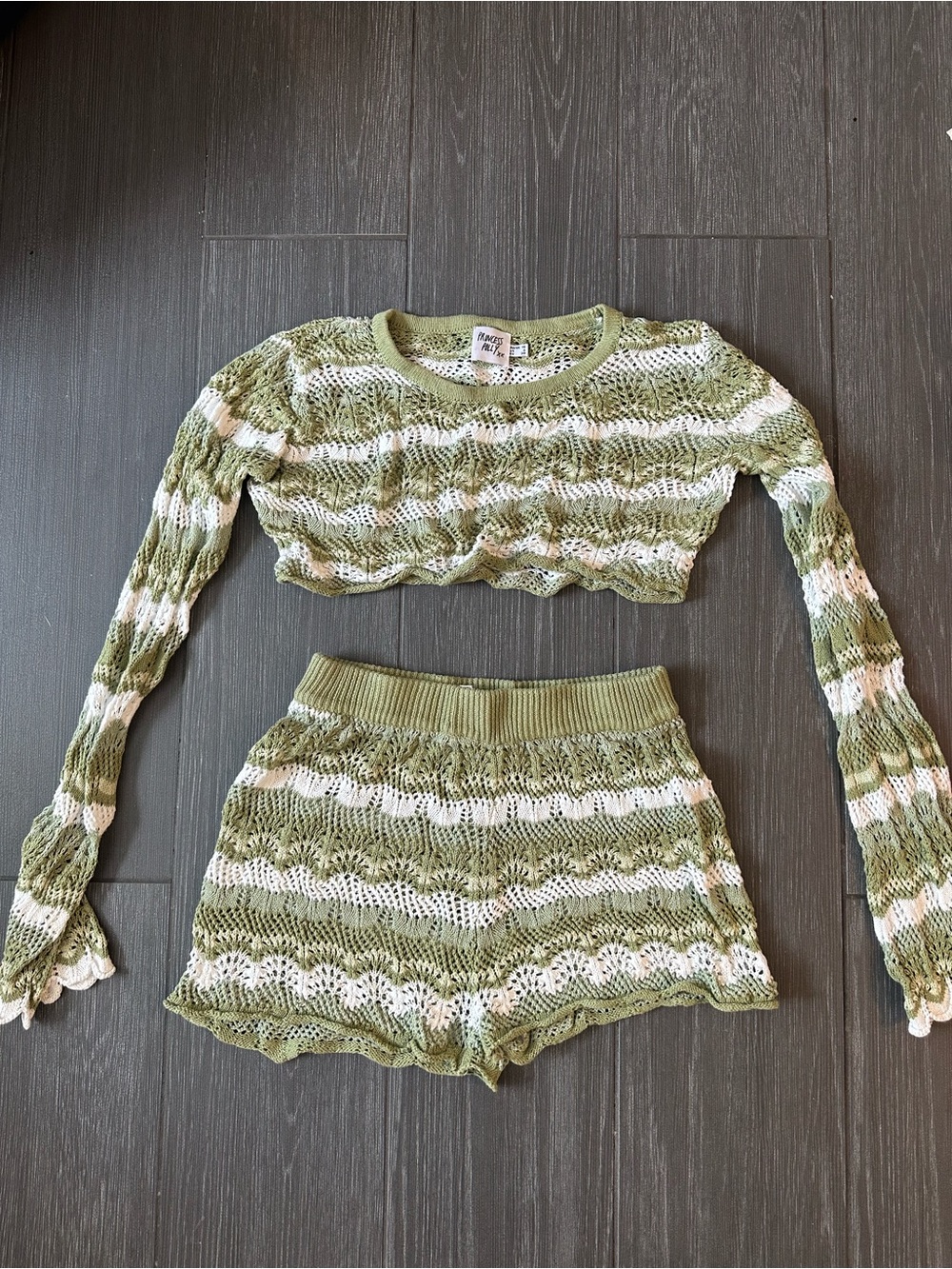 Princess Polly Leah Knit Green Set